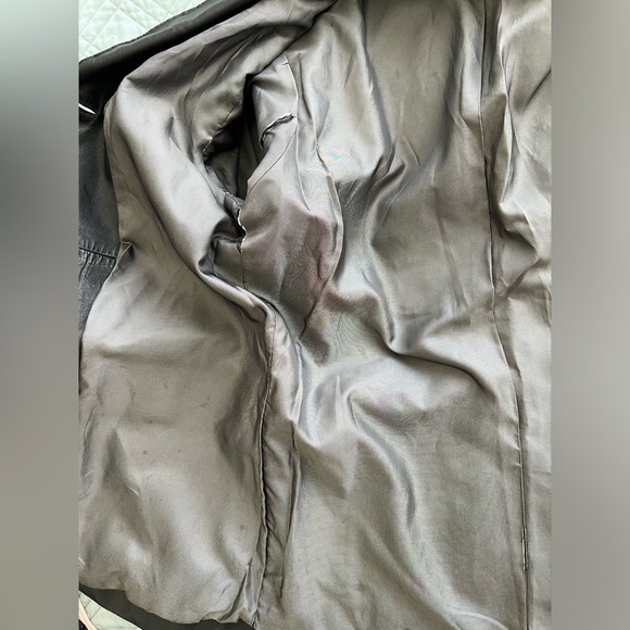 Vintage Gap Y2K 90s Genuine Leather Black Blazer Medium - Picture 6 of 9